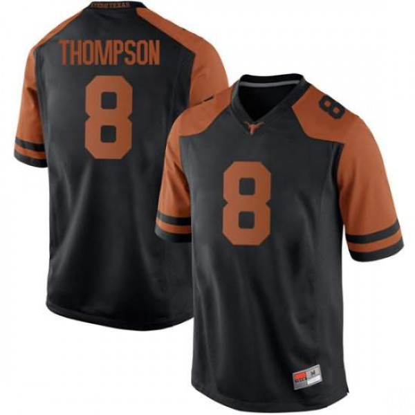 Mens University of Texas #8 Casey Thompson Replica Stitched Jersey Black